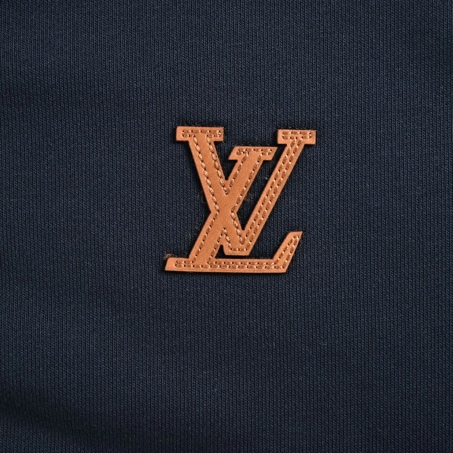 Louis Vuitton/Louis Vuitton leather logo zipper hooded jacket
